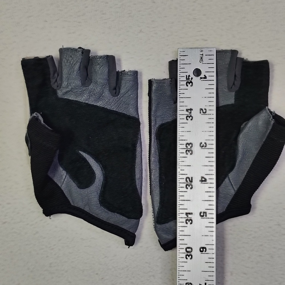 Harbinger Women Weightlifting Gloves Black Gray Leather Padded Gym Training Medi - Picture 4 of 7
